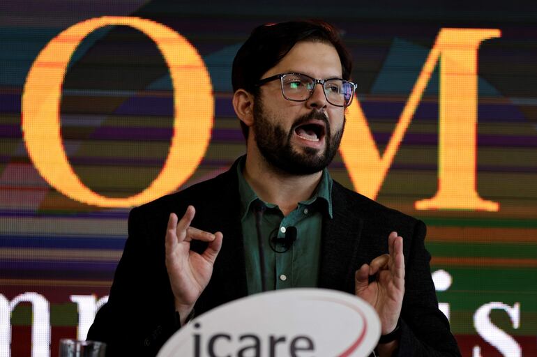 El candidato presidencial chileno Gabriel Boric, del partido Frente Amplio.