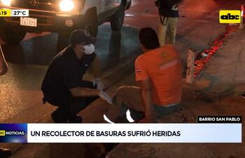 Un recolector de basuras sufrió heridas