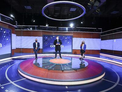 Directivos de Tigo Business y Koga aguardan los proyectos de emprendedores, para participar de los Premios Conecta.