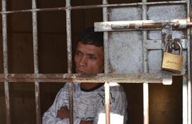 Jorge Damián Villamayor Colmán, reo fugado que fue recapturado hoy.