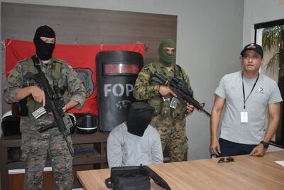 Esteban Candia Cohene, detenido al recoger el "impuesto revolucionario" pagado por un ganadero que fue víctima de extorsión.