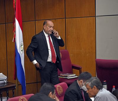 El titular del Senado Oscar Salomón.
