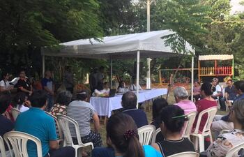 La comunidad del barrio Obrero se muestra muy participativa en las actividades que se organizan. Aquí en un encuentro que se había realizado en febrero del 2020.