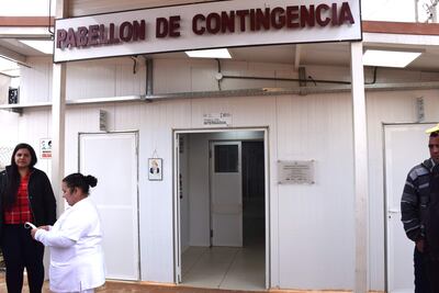 El bloque de contingencia del Hospital Regional de Caazapá, donde tienen que estar las camas de UTI