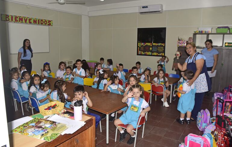 Una escuela privada ubicada en la zona de Cuatro Mojones, en Fernando de la Mora, ya inició las clases del año lectivo 2023.