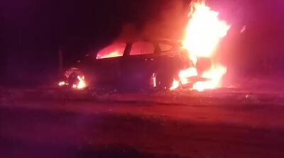 El vehículo fue encontrado incendiado anoche.