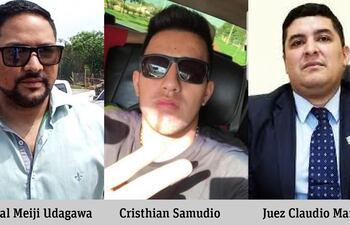 CRISTHIAN sAMUDIO, UDAGAWA Y CLAUDIO MARTINEZ
