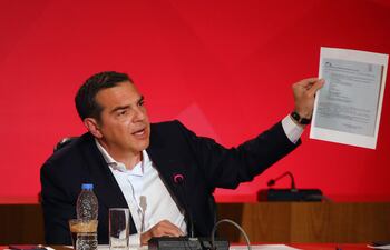 Alexis Tsipras.Grecia celebra este domingo elecciones legislativas en las que el actual primer ministro y favorito según las encuestas, el conservador Kyriakos Mitsotakis, busca ser reelegido mientras que su principal rival, el exprimer ministro izquierdista Alexis Tsipras, trata de volver al poder.