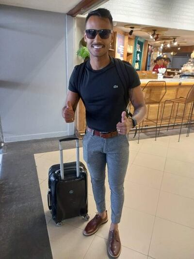 Ayer, a la llegada al aeropuerto de Luque, Mateus Gonçalves Martins (27 años), a días de purgar la suspensión de un año.