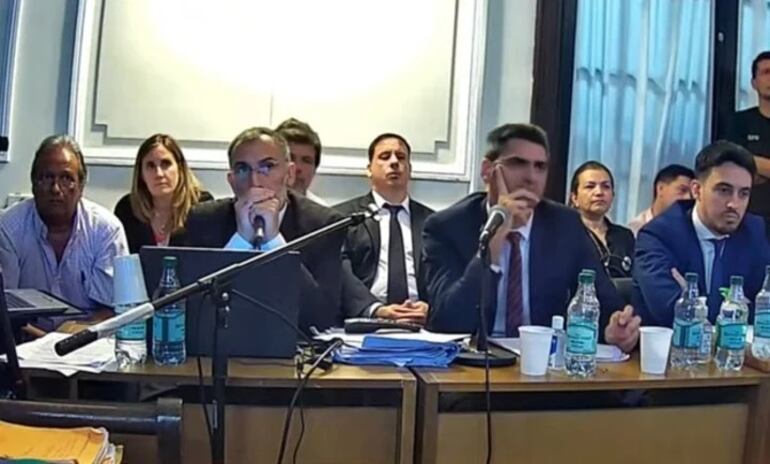 El equipo de fiscales que presentan sus alegatos finales en el juicio por el crimen de Fernando Báez Sosa.