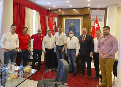 De izq. a der.: Santiago Peña, Ulises, Hugo Ramírez, Cartes, Alliana, Alderete, Filártiga, Antonio Barrios y Mauricio Espínola.