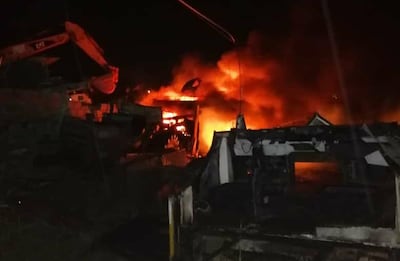 Incendio en chatarrería de Coronel Oviedo.