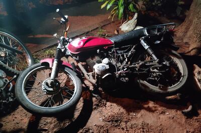 Motocicleta en la que iba el ahora fallecido.