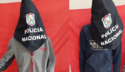 Richard David Garcete Páez y Iván Fabrizio Duarte Acosta, detenidos.