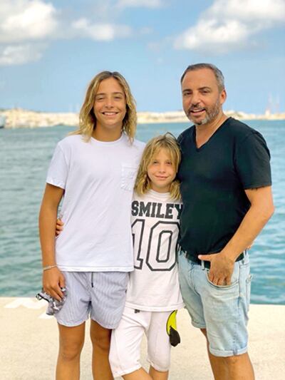 Izan, Axel y Marcos Llunas.