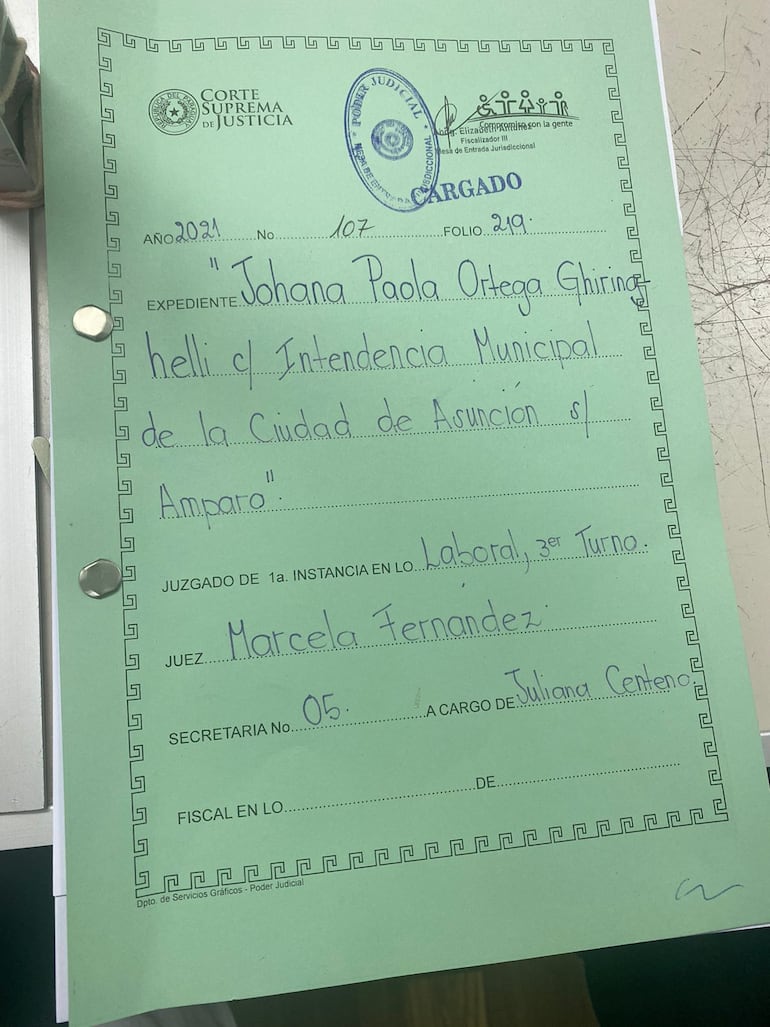 Gentileza. Expediente donde se solicita el Amparo Constitucional para conocer en qué se usaron los fondos de emergencia por Covid, de parte de la Comuna.