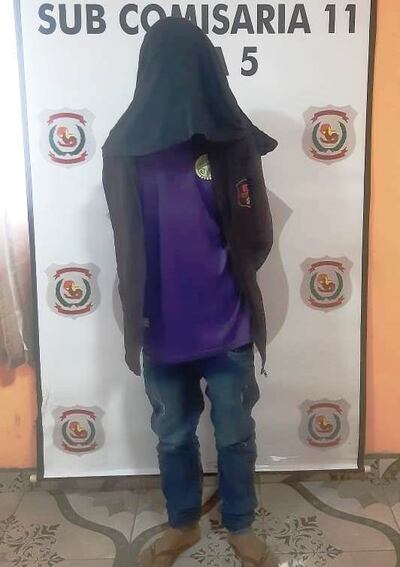 Néstor Damián Villalba, detenido tras ser reconocido mediante la grabación de circuito cerrado.