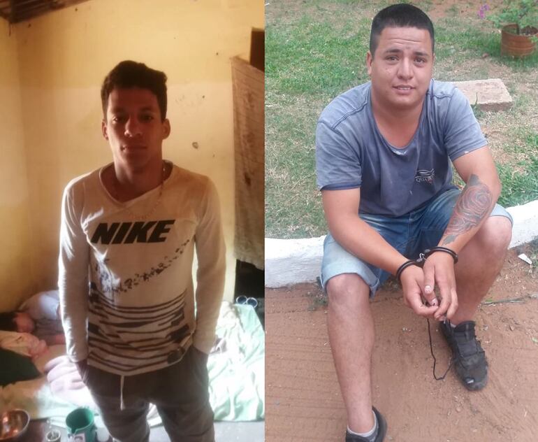 De izquierda a derecha los detenidos Marcelo Ramón Páez Bogado y Nicolás Daniel Brítez Ferreira.