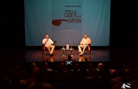 Alfredo Boccia y Felino Amarilla durante el lanzamiento del libro.