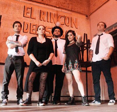 Panchi Galarce, Andrea Domínguez, Diego Zarza, Belén Pinto y Erman Espínola.