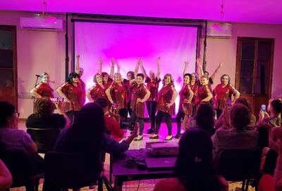 Parte del show que se presentó en el ciclo de Adultos mayores.