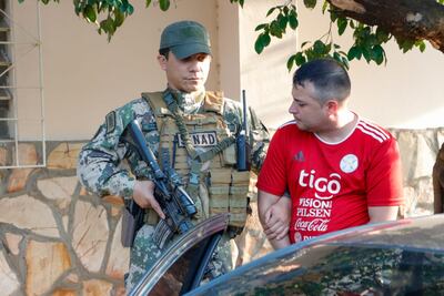 Sadi Gabriel Camaraza Portillo, detenido como el proveedor que enviaba mediante encomiendas cocaína para que red la distribuya en San Juan, Misiones. Fue detenido en Lambaré y ya cuenta con antecedentes por narcotráfico.