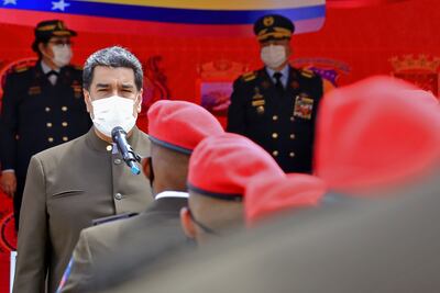 El presidente venezolano Nicolás Maduro durante una ceremonia militar en un museo en Caracas, el pasado jueves.