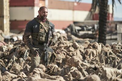 Dave Bautista en "El ejército de los muertos", disponible en Netflix desde el viernes.