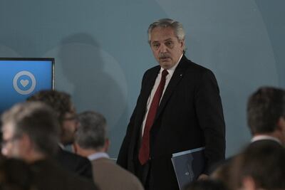 El presidente de Argentina, Alberto Fernández.  (AFP)