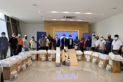 Entrega de kits sanitarios en la APF