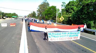 El reclamo se llevó a cabo en el kilómetro 126 de la ruta PY 02 “Mariscal Estigarribia”, en Nueva Londres.