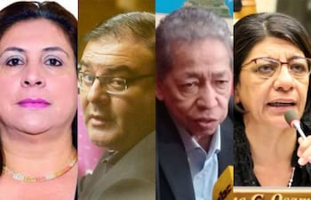 Blanca Vargas, Tomás Rivas, Ángel Paniagua y Marlene Ocampos.