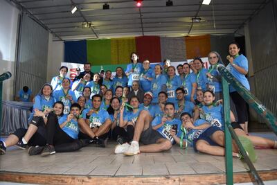 El equipo organizador de la correcaminata del ISF.