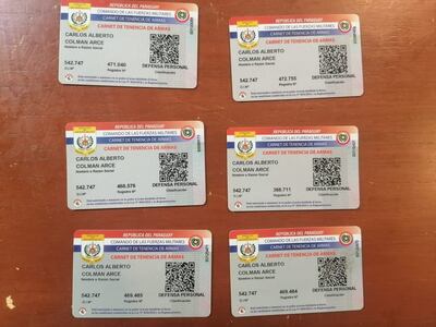 Armas y municiones halladas en el allanamiento a la casa de Carlos Alberto Colmán Arce, en el barrio Ciudad Nueva.