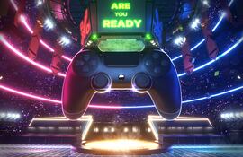 Neon,Light,Glow,E-sport,Arena,With,The,Big,Joy,Pad