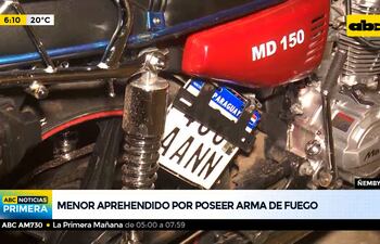 Presunto motochorro adolescente fue aprehendido