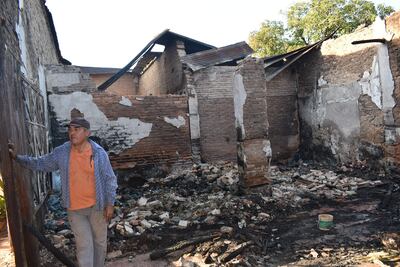 Así quedó uno de los salones donde funcionaba una pequeña despensa.