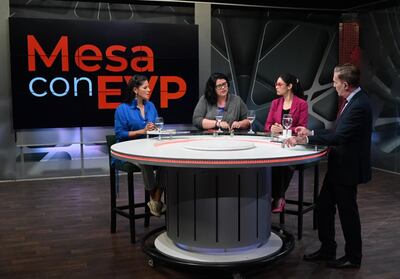 Miembros de articulaciones feministas en ABC TV.