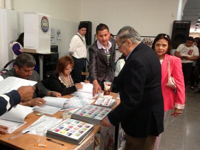 Paraguayos votando en Barcelona (Imagen de archivo).
