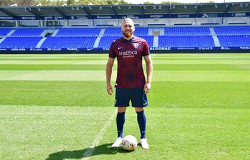 Isidro Pitta, nuevo jugador del Huesca de España.