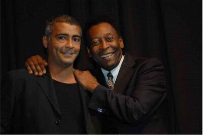 Romario con Pelé, sonrientes, en una foto de archivo.