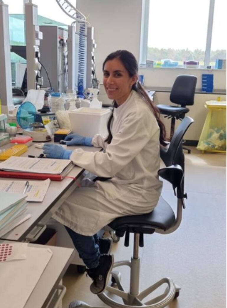 Fabiola Román, científica paraguaya del Instituto Sanger, de Cambridge, Inglaterra.