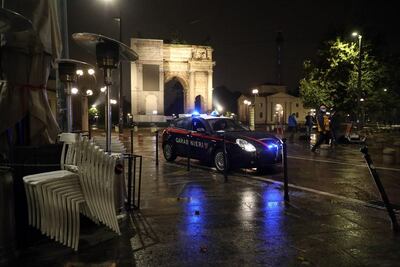 Toque de queda en Milán.