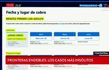 Cobro realizado el mes pasado a nombre del tío del presidente.