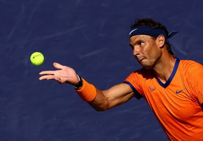 El español Rafael Nadal sudó para remontar frente  al juvenil  Korda, ayer, en Indian Wells. (AFP)