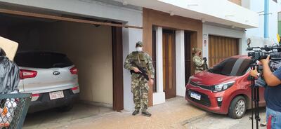 Allanamiento de la SENAD realizado en el marco del procedimiento simultáneo del operativo Atlántico. Se trata de una casa particular ubicada en Gaudioso Núñez Nro 1321 casi Teniente Fariña, en Asunción.