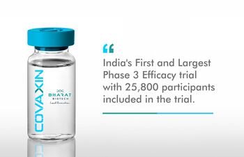 Vacunas Covaxin del laboratorio Bharat Biotech.