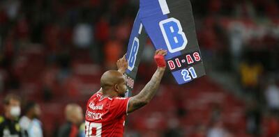 Así festejaron jugadores del Inter al terminar el encuentro.