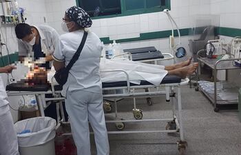 La víctima fue atendida en el Hospital Regional de Luque.