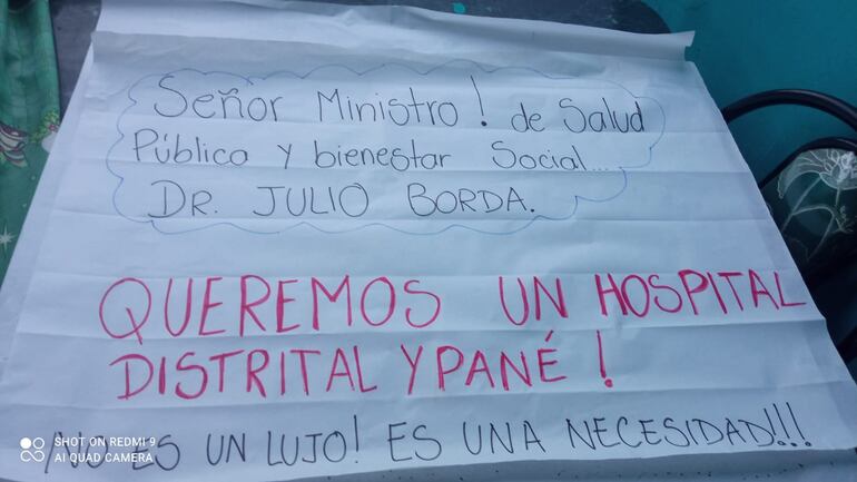 Pobladores de la ciudad de Ypané reclaman la construcción de un hospital en la zona